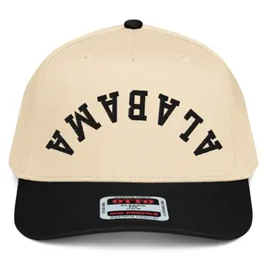 RIVEMUG NX1 Upside Down Alabama 2 Tone Hat Embroidered Mid Crown Curved Bill Snapback Cap for Men and Women