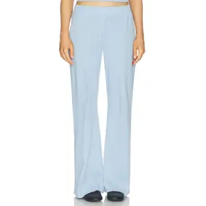 VIR VITA Pointelle Lounge Pant in Vintage Blue