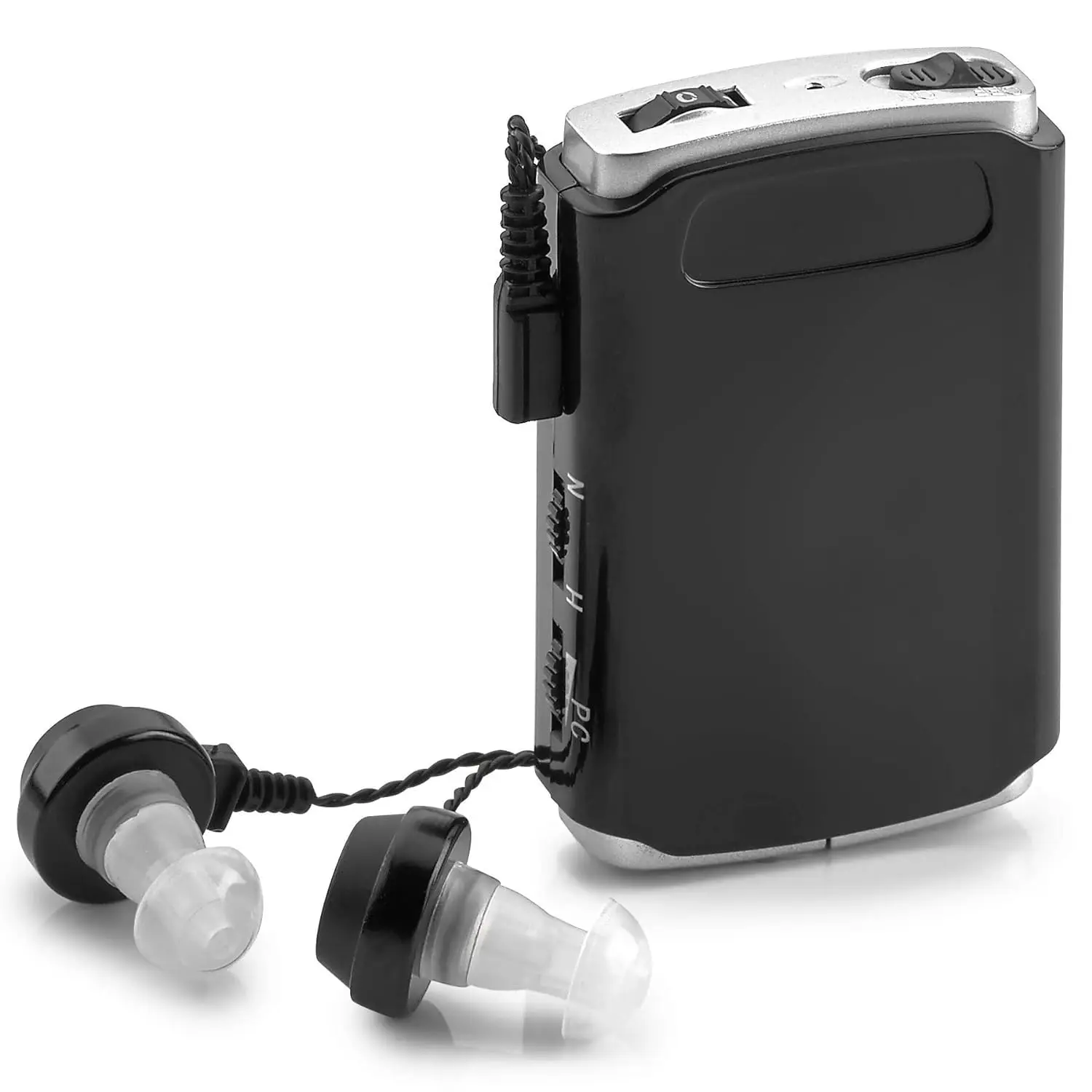 Sound Amplifier - Pocket Sound Voice Enhancer Device with Duo Mic/Ear Plus Extra Headphone and Microphone Set, Personal Hearing Amplifier Device by MEDca