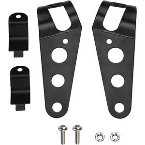 OSAN Universal 35mm-43mm Motorcycle Headlight Mount Brackets Fork Ear for Chopper Cafe Racer - Black
