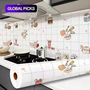 Kitchen Oil-Proof Sticker Roll, Waterproof Self-Adhesive Wall Decal, Peel and Stick Wallpaper Designs, Aluminum Foil Material, Splash Guard, Furniture Decor, Easy Clean, Durable, Beautiful #GLOBAL PICKS