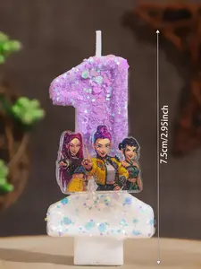 Cartoon Huntress Group Rumi Birthday Candles, Number Festival Cake Party Decorations, Room Accessories, Unisex Holiday Gift