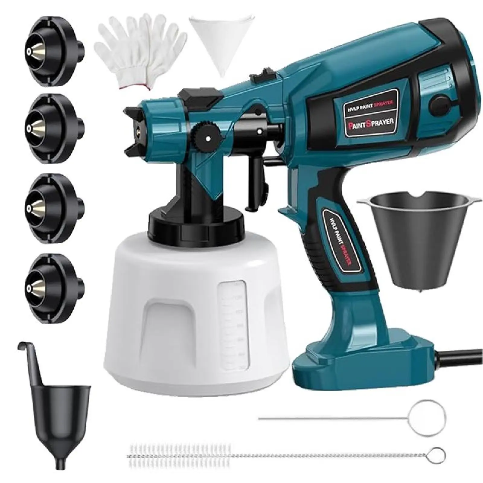 Paint Sprayer 1000W High Power Electric Spray Paint,1400ML Container,4 Nozzles 3 Patterns,Adjustable Spray Width Knob,Easy to Clean for Paint Sprayer for Furniture Garder Chairs Fence Walls Door Etc