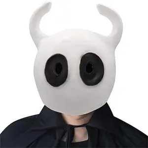 Halloween Party Prop Hollow Knight Mask Game Cosplay Latex Helmet Halloween Novelty Lovely Costume Dress Up Adventure