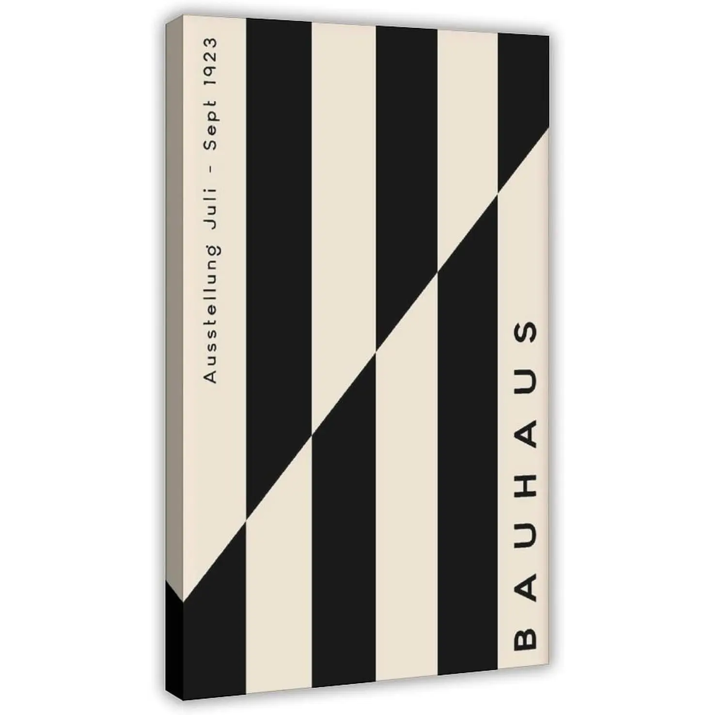 Minimalist Bauhaus Midcentury Canvas Poster Wall Art - Artistic, High-Detail Inkjet Handmade Printing Decor with Framed Option for Bedroom, Living Room Aesthetic Home Decor