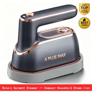 A PLUS MAX 2-in-1 Steam Iron & Clothes Steamer - Handheld Portable Garment Wrinkle Remover, Fast Heat-Up, Large Soleplate, 150ml Water Tank - Lightweight for Home, Travel, Christmas gifts New Year's gift