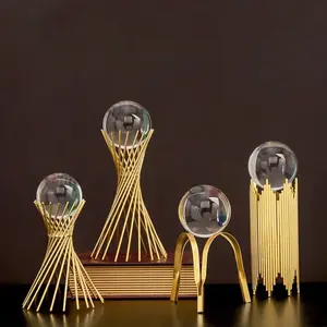 Creative Crystal Ball Art Decor, Luxury High-End Wine Cabinet, Entryway TV Stand, Office Living Room Home Decoration, Home Decor Statue, Creative Modern Decoration