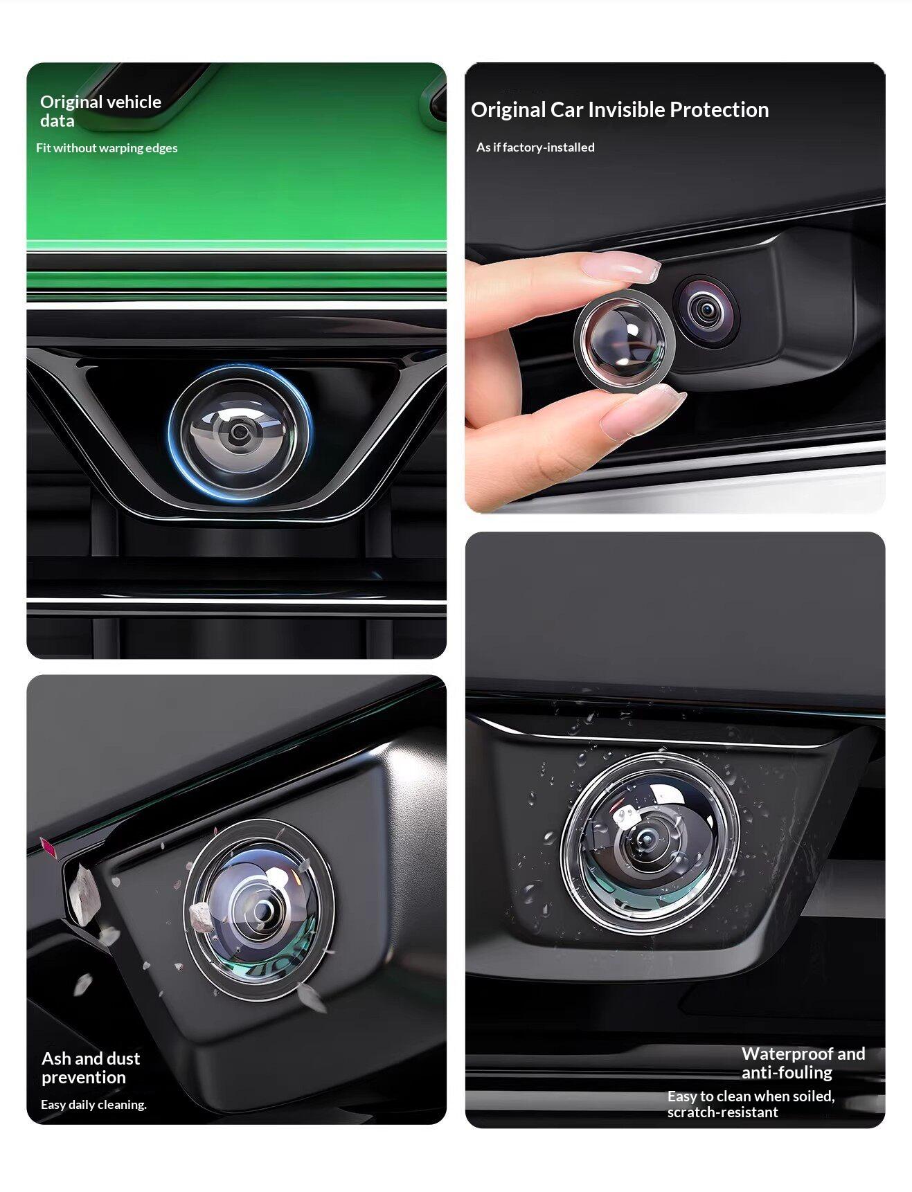 Car camera protective cover/lens cap, dedicated for front cameras, 360° rear view, dustproof and sandproof for vehicles
