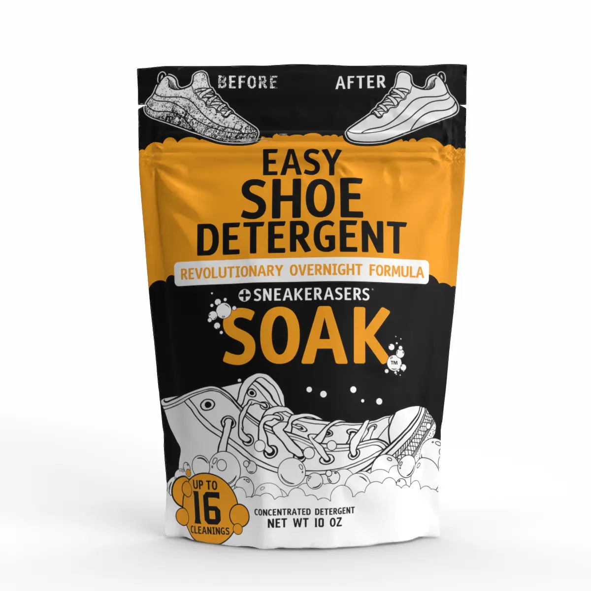 SneakERASERS Soak - Easy Sneaker Detergent for Cleaning Shoe Mesh, Cloth, and Fabrics