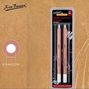 White Charcoal Pencil Set, 3 Counts/2 Counts Sketching Highlight Pen, Art Supplies for Drawing, Painting, Sketching, Drawing Pen for Students