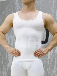 1 Count Men's Firm Control Body Shaping Vest, High Stretch Compression Sleeveless Tank Top, Sports Vests, Comfort Athletic Performance Fit Design Shirts, Suitable For Gym Fitness Bodybuilding Training Sports And Daily Casual Outfits