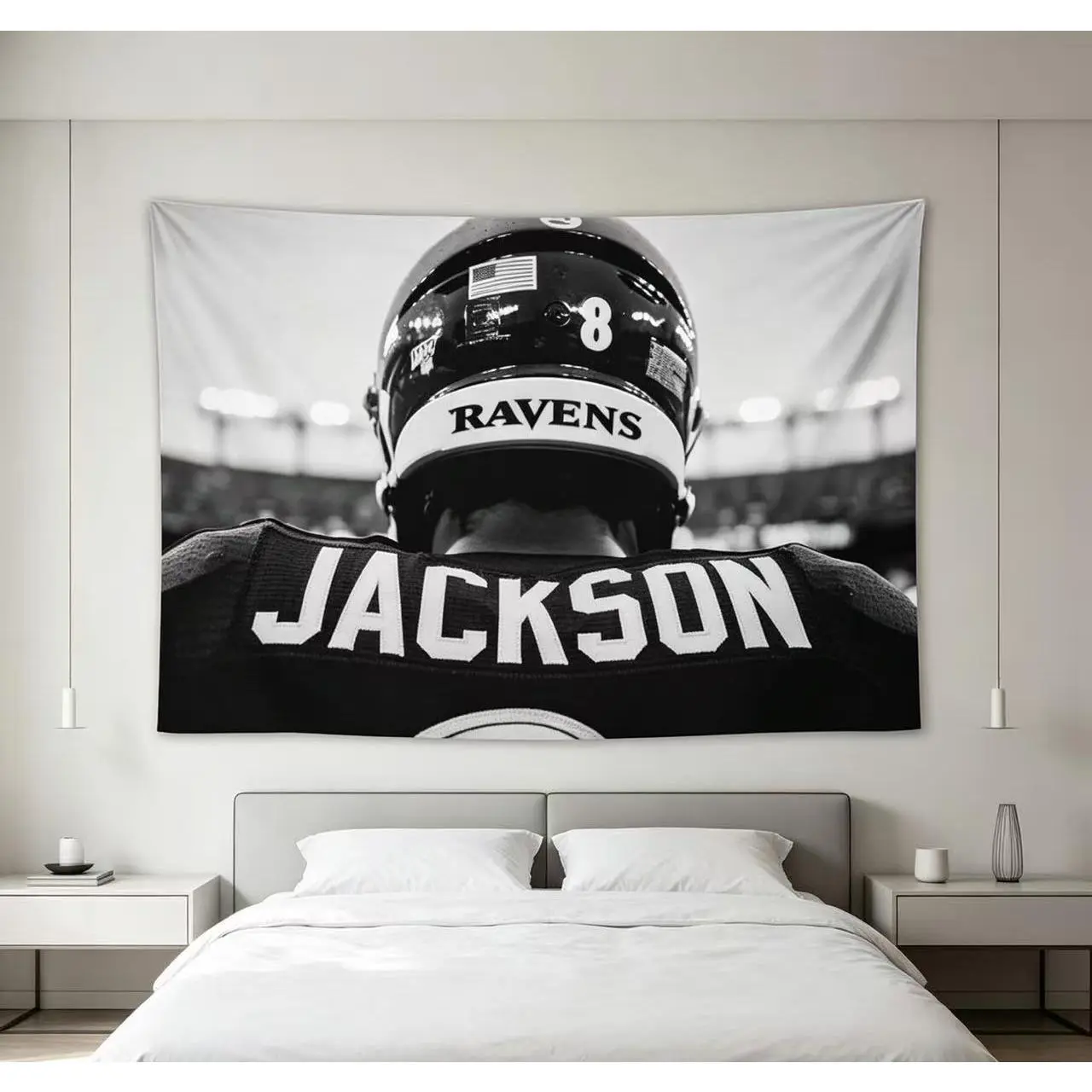 Tapestry Rugby Player Lamar Jackson Tapestry Scroll Wall Tapestry Printing Art Pictures Home Decoration Tapestry Home Decoration Bedroom