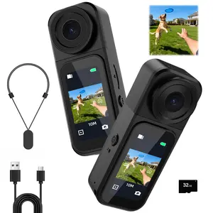 Mini Action Camera 2.7K | 32G Thumb Sports Camera with EIS Stabilization, Wearable POV Chest Camera, for Running, Cycling,Hiking, Outdoor Adventures