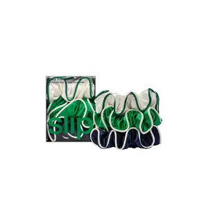slip Set Of 3 Pure Silk Large Scrunchies in Game Day