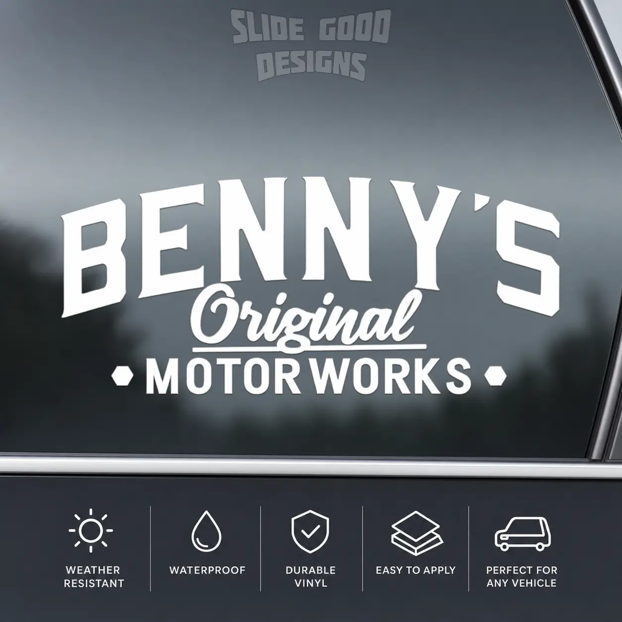 Benny's Original Motorworks - Vehicle Vinyl Sticker Decal - High Quality Automotive Grade Vinyl