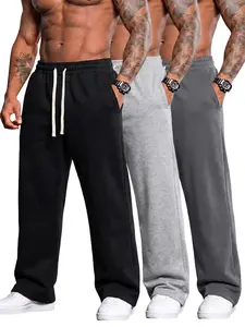 3-Pack Men’s Summer Breathable Casual Sweatpants Elastic Drawstring Loose Straight Fit Non-clingy, breathable fabric Suitable for everyday wear, commuting, sports, and home wear