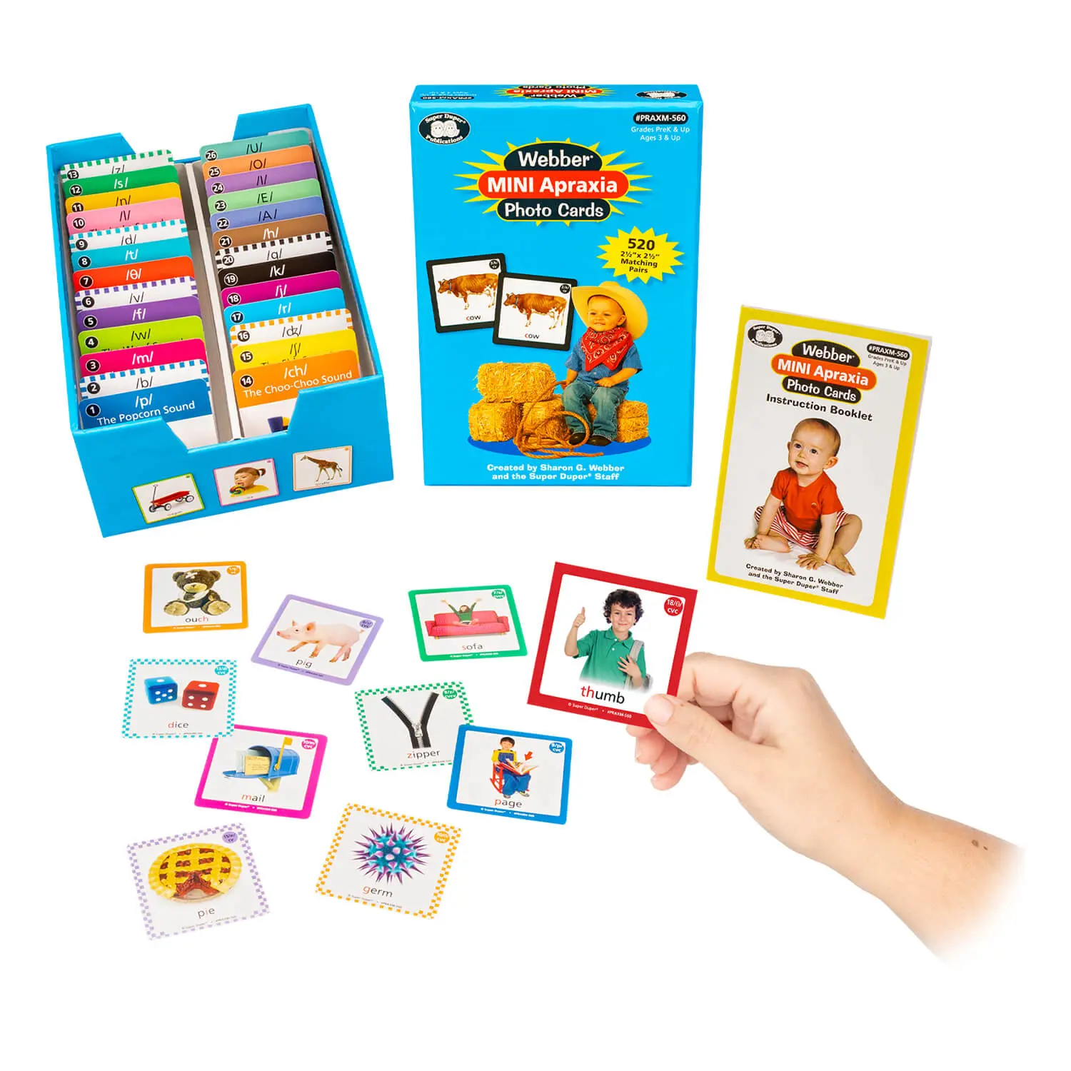 Webber MINI Apraxia Photo Cards – Speech Therapy Cards for Childhood Apraxia of Speech, Articulation Practice, Phoneme Development Activities for Kids, Early Intervention & Special Needs