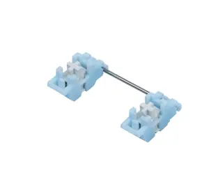 GATERON Low Profile Sky Plate Mounted Stabilizer - Blue Housing, Silver Balance Wire, Compatible with 60% Low-Profile Keyboards & Plate-Mounted Switches