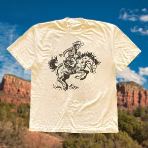 Rodeo Shirt, Funny Cowboy T-shirt for Men Women, Vintage Western Graphic Tee, Rustic Horse T-shirt, Gift for Him Her