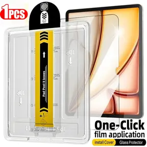 1 Piece Automatic Alignment Tempered Glass Screen Protector for iPad Air 11 (2024 M2/2025 M3), Pro 9.7 Model Screen Protector, iPad 2025 A16 Protective Film