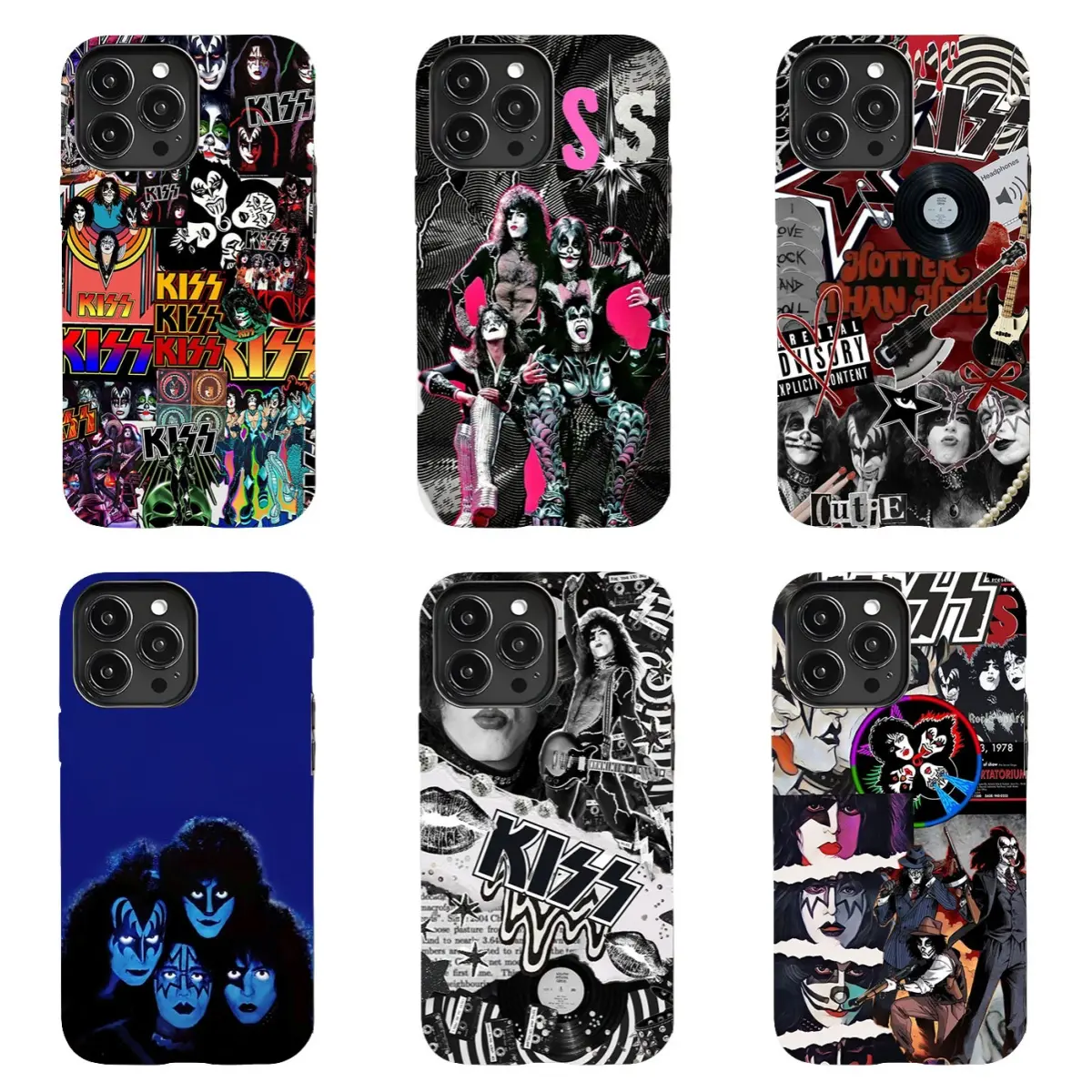 KISS Iconic Rock Band Retro Y2K Aesthetic Printed Phone Case — Compatible with iPhone 11–17 Pro Max/Plus Series & Samsung Galaxy S23– Series — A Fan-Favorite, Trendy, and Drop-Resistant Protective Cover