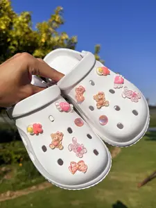 12 Piece Cute Bear Rabbit Bow Heart Shoe Decorations, DIY Creative Casual Accessories, Fun Multifunctional Gift for Parties and Special Occasions, Croc Jibbitz