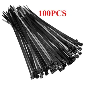 UV Resistant Cable Ties, 100 Pack, Durable Industrial Zip Ties for Indoor & Outdoor Use, Multiple Uses, Standard Size 15cm