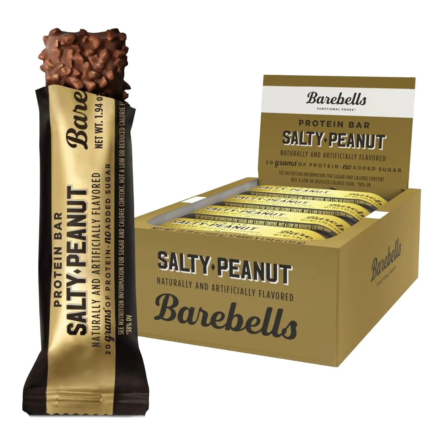 Barebells Protein Bar - Salty Peanut - 20g Protein (12 Bars) Barebells Protein Bar - Salty Peanut - 20g Protein (12 Bars)