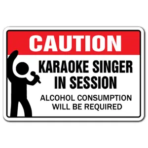 SignMission  11 x 17 in. Karaoke Singer in Session Sign