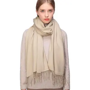 Elegant Bridal Wrap Women's Pashmina Shawl Beige Evening Dress Bridal Wrap for Bridesmaids & Weddings Winter Warm Large Scarf 70% Polyester 30% Viscose Hand Washable