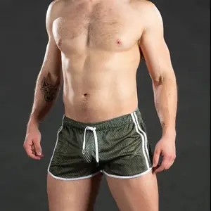 Mesh Running Shorts for Men - Breathable Polyester & Spandex - Lightweight & Soft - Solid Color - Hand Wash Only - Jock Levels Available