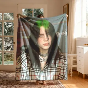 Billie Flannel Plaid Pattern Blanket, Large Size, Soft and Lightweight, Cozy Chic Blanket, Perfect for Bed, Sofa, Office, Camping, Travel, Spring Gift
