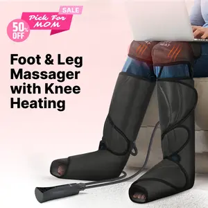 【FIT KING】Air Compression Leg Massager with Knee Heating for Enhanced Comfort - Includes Handheld Controller leg massager with knee relaxation Massaging Device for Relaxing Foot Spa Machine mothersday gift