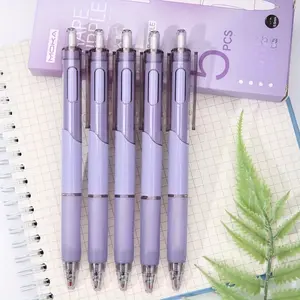 Translucent Hand Guard Press Retractable Gel Pen (balck Ink), Suitable for school, office, Quick dry to keep your hands clean.