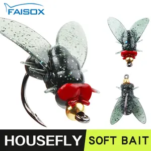 Bionic Fly Fishing Bait Housefly Soft Plastic Fly Bait 2025 New Trout Jigs Dry Flies Bass Fly Fishing Lures Kit, Saltwater ＆ Freshwater Flies