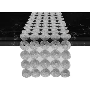 Embroidery Misho Table Runner - Dresser Scarf for Home Dining Room - Tabletop Decoration, Dining Table Decoration for Indoor and, 16 X 54 Inches, Gray