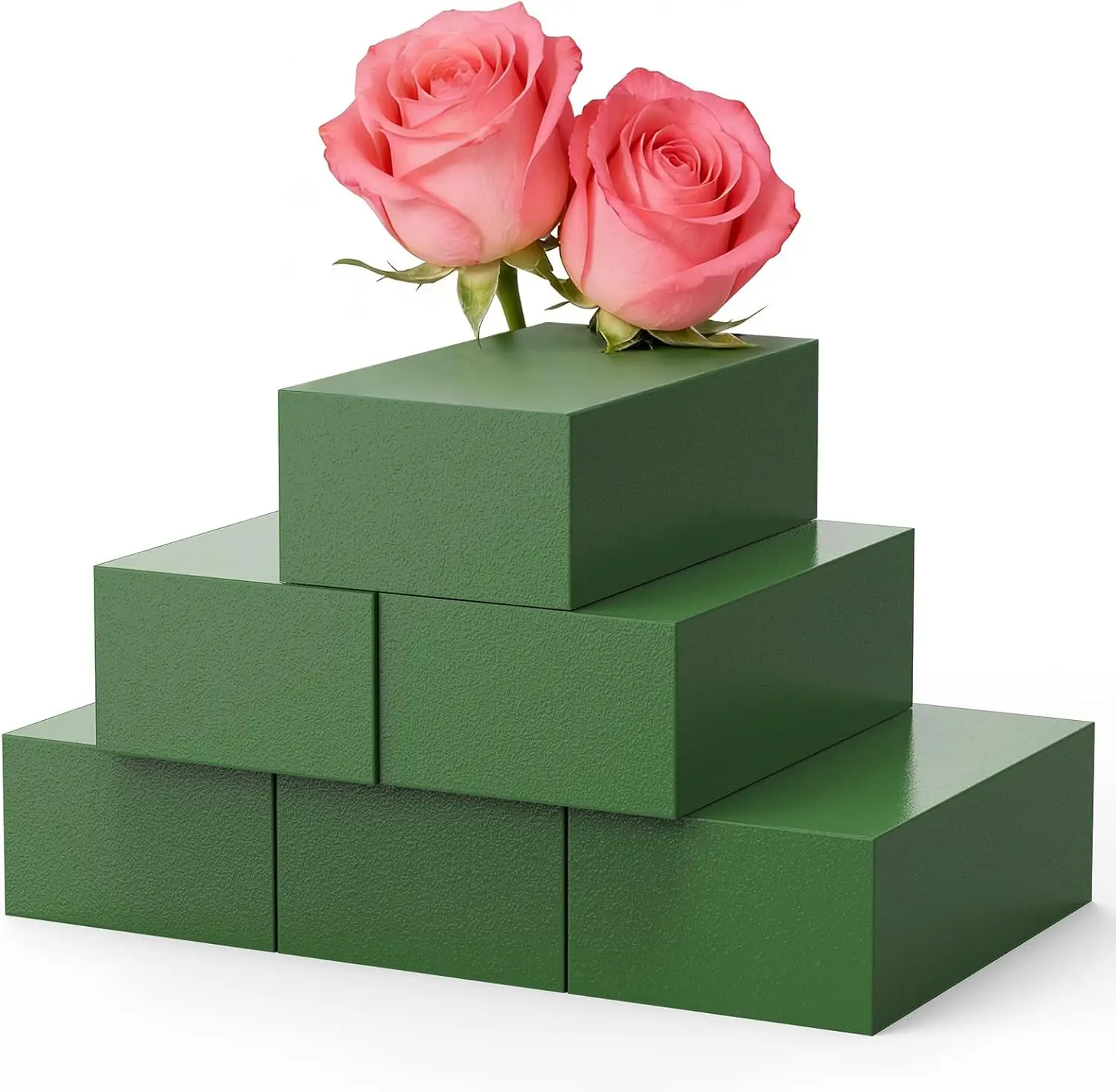 New 2026 6-Pack Floral Foam Blocks, Florist Green Foam for Flower Arrangements, Wet & Dry Styrofoam for Fresh and Artificial Flowers, Premium Plant Sponge Foam for Planters (5.5"L X 3.1"W X 1.6"H)