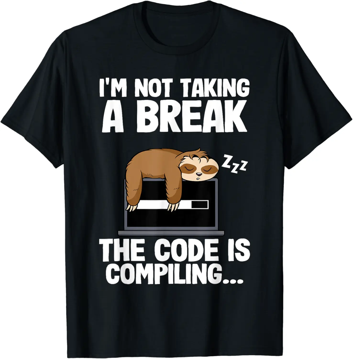 The Code Is Compiling Coder Sloth Coding Funny Programmer T-Shirt - Jenniferlau Shop 85B09G3JBSB6