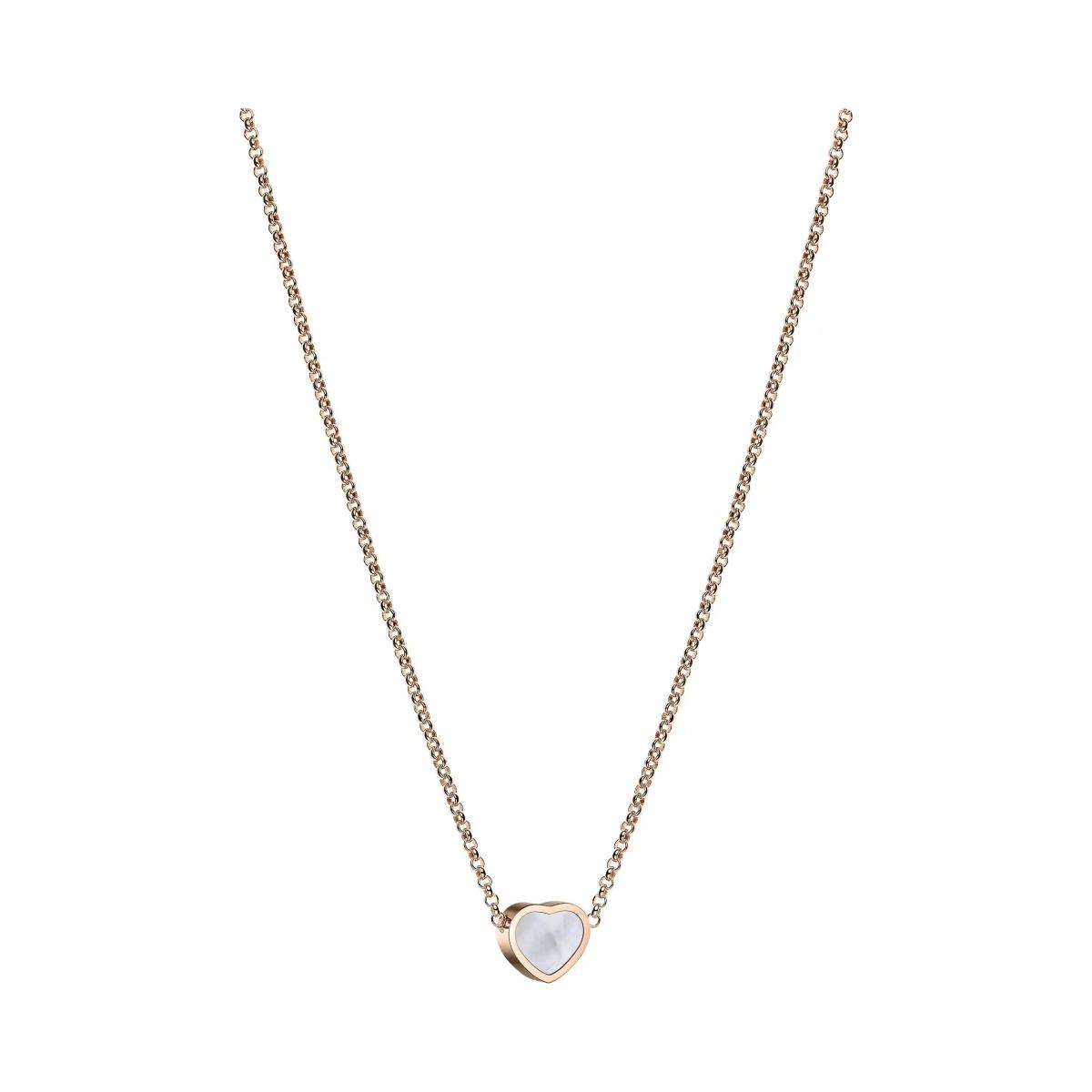 Timeless Rose Gold Red High Quality Heart Necklace Modern Style Everyday Luxury Staple