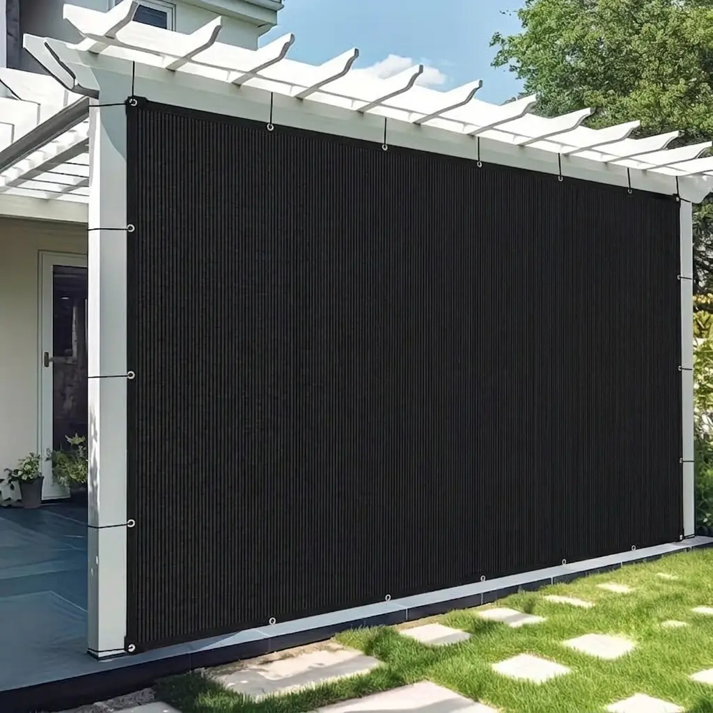 10x13ft Sun Shade Cloth Fabric 90% UV Block Net Heavy Duty Mesh Tarp for Inflatable Pool, Sunblock Shade Sail Cover Screen for Patio Pergola Deck Garden Greenhouse, Outdoor Canopy with Grommets