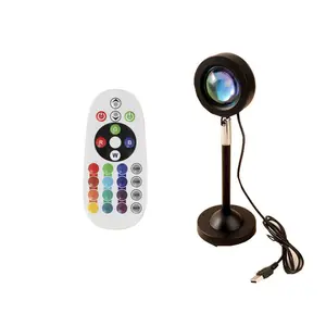 Mini Sunset Lamp Projector Night Light Sunset Projection LED Bedroom Atmosphere Rainbow Lamp Decorative Light