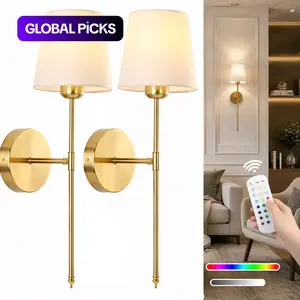 Wireless Battery-Powered Wall Lamps in /, Remote Control Bedroom Lights, Rechargeable Multi-Color Bulbs for Living Room & Hallway, Adjustable Lights, Decorative Wall Light #GLOBAL PICKS