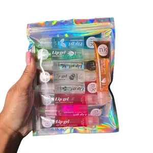 NK Lipgloss Bundle - Glossy Multicolor Lip Care, Strawberry, Cherry, Bubble Gum, Rose Hip, Coconut, Argan Oil, Aloe, Mint, Mango