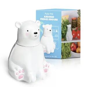 Fridge Deodorizer - Polar Pal Refrigerator Smell Eliminator - Odor Absorber - Baking Soda Fridge Holder Container - Freezer Deodorizers For Home - Cute Fridge Accessories - Unique Kitchen Gadgets