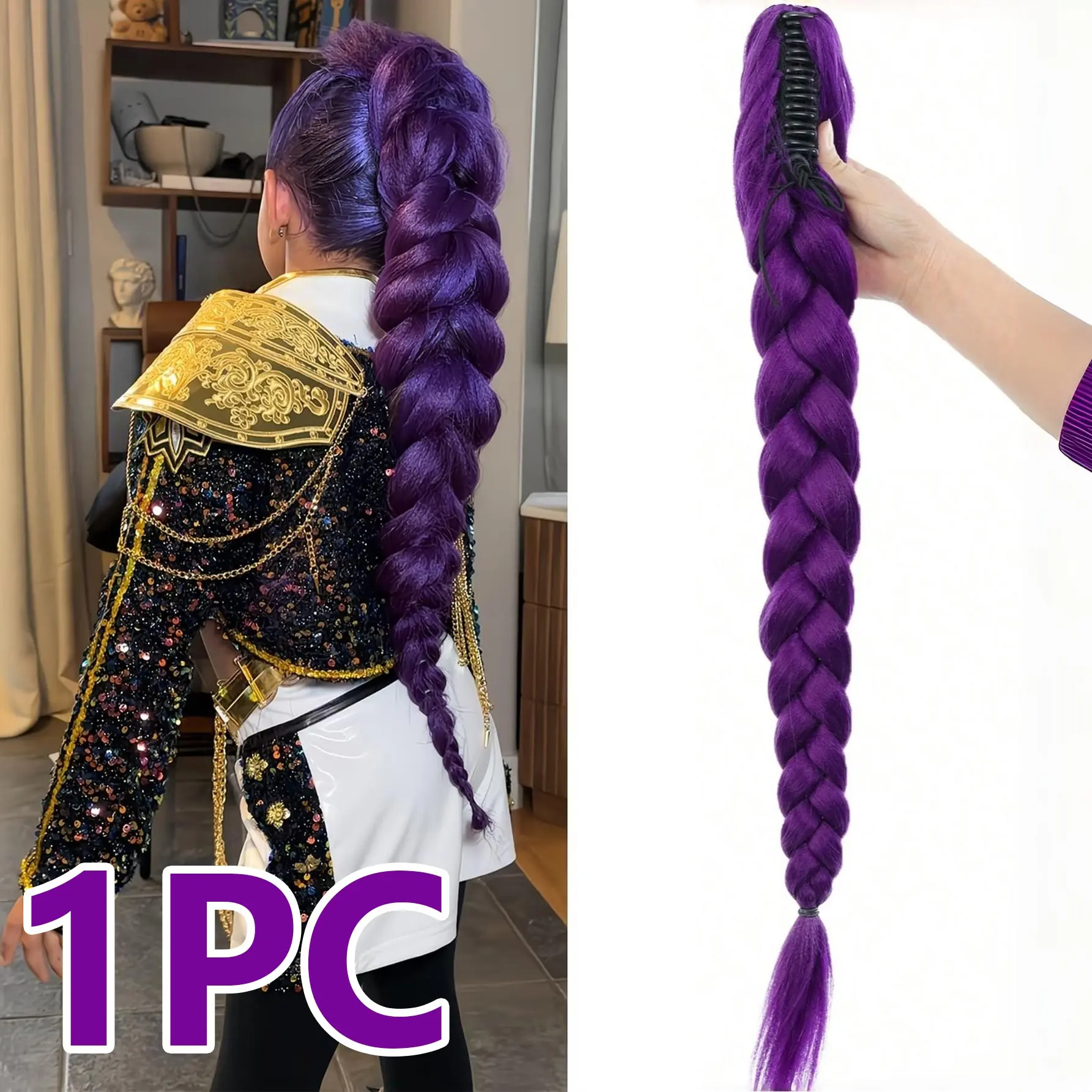 purple braided wig - TikTok Shop