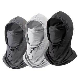 Unisex Motorcycle Riding Balaclava, Balaclava Face Mask, Protective Gear, 360 Degree Protection Lightweight Baraka Mask, Balaclava Hoodie, Breathable Polyester Fiber Full Face Cover, Drawstring Closure, Suitable for Hiking, Cycling, Fishing, Outdoor