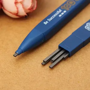 Thick Flat Head Mechanical Pencil Drawing 2B with Refills -  Automatic Pencil -  For Office & School Use -  Random Color -  Suitable for Artists & Students