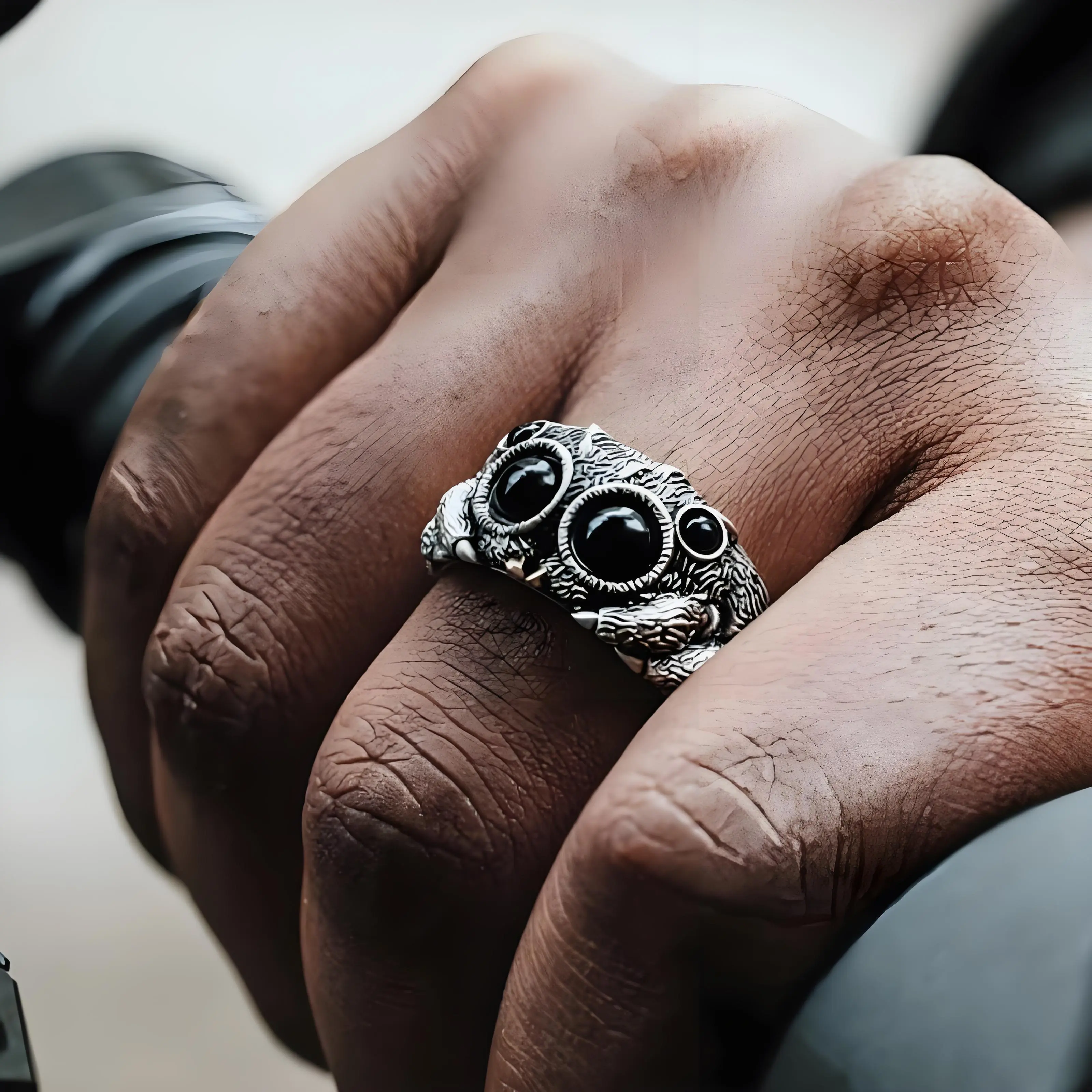 Adjustable Open Animal Theme Jumping Spider Ring, Freak Gift for Her (Sports & Outdoor Protective Gear Accessory), Adjustable Open Rings, Animal Theme Ring