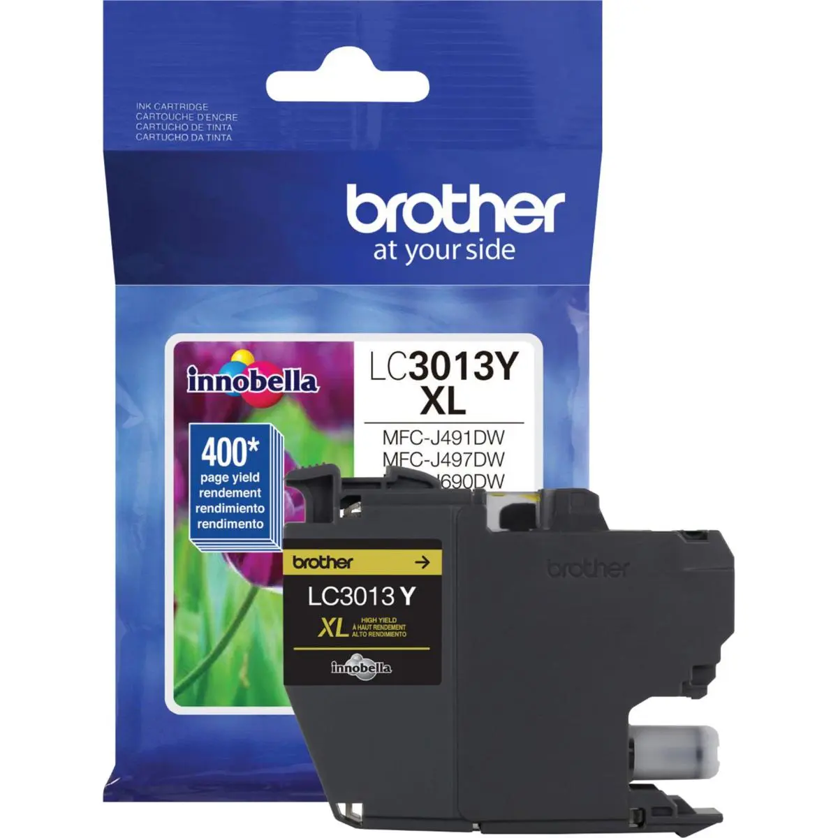 Brother LC3013 High Yield Ink Cartridge, Up To 400 Pages, Yellow