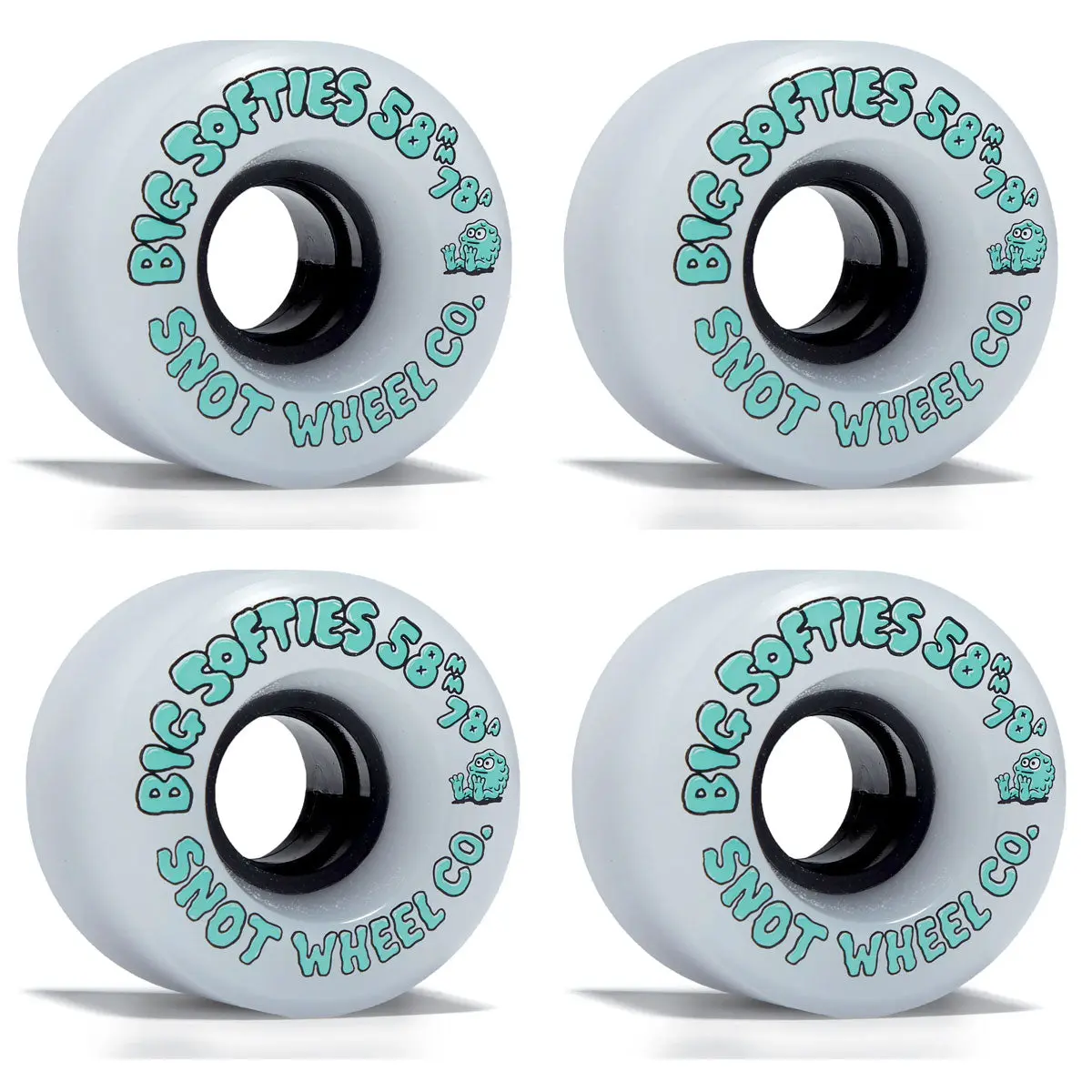 Snot Wheel Co. Skateboard Wheels 58mm Big Softies 78A Natural
